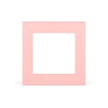 Pink squared regular boundary wide edge construction basic foundation 3d element realistic vector