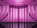 Pink stage drapes