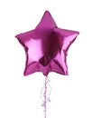 Pink star balloon isolated on a white background Royalty Free Stock Photo