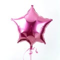 pink star balloon for party isolated