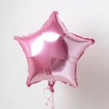pink star balloon for party isolated