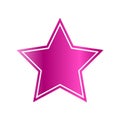 Pink star logo isolated on white.