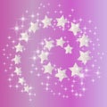 Pink star spiral