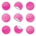 Pink Starbursts Set, Illustration