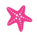 Pink starfish in flat style. Starfish icon. Sea star. Vector illustration Royalty Free Stock Photo