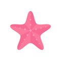 Pink starfish, ocean, marine animal vector Royalty Free Stock Photo