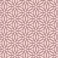 Pink stars floral pattern background Vector Royalty Free Stock Photo