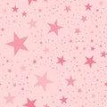 Pink stars pattern on light pink background.