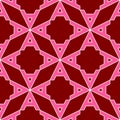 Pink stars snowflakes repeating pattern on maroon background Royalty Free Stock Photo