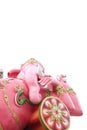 Pink Statue Ganesh in temple.