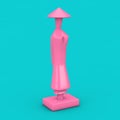 Pink Statuettes as Symbol of Vietnam Woman or Man in Duotone Style. 3d Rendering