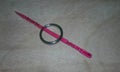 Pink stick and big ring Royalty Free Stock Photo