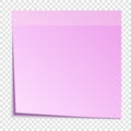 Pink sticky note isolated Royalty Free Stock Photo