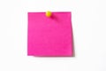 Pink sticky note Royalty Free Stock Photo