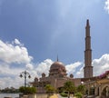 Pink stonned putra mosque Royalty Free Stock Photo