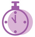 Pink stopwatch, icon