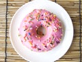 Pink Strawberry Donut