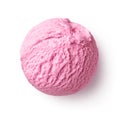 Pink strawberry ice cream scoop