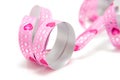 Pink streamer with heart shapes Royalty Free Stock Photo