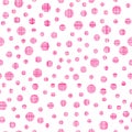 Pink striped polka dots vector repeat pattern design Royalty Free Stock Photo