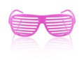 Pink striped sunglasses isolated