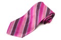 Pink striped tie