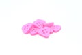 Pink Studs on isolated white Royalty Free Stock Photo