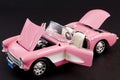 Pink stylish classic sports car