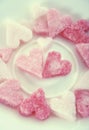 Pink sugar hearts for valentine's day Royalty Free Stock Photo