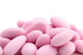 Pink sugared almonds