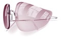 Pink sunglasses icon