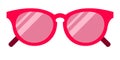 Pink sunglasses vector icon flat isolated Royalty Free Stock Photo