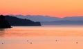 Corfu beach at sunrise Royalty Free Stock Photo