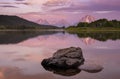 Pink Sunrise Light Over Oxbow Bend Royalty Free Stock Photo