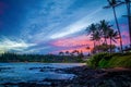 Pink sunrise, napili bay, maui, hawaii Royalty Free Stock Photo