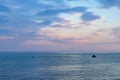 Pink sunset on the black sea Royalty Free Stock Photo