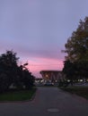 Pink sunset in Minsk