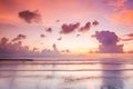 Pink sunset over sea Royalty Free Stock Photo