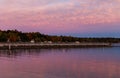 Pink Sunset on Skaneateles Lake