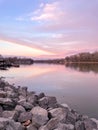 pink sunset in Szentendre, Hungary Danube Royalty Free Stock Photo