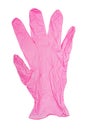 Pink surgical glove for COVID-19 coronavirus precautions