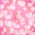 Pink Sweet Bokeh Heart, pattern, vector Royalty Free Stock Photo