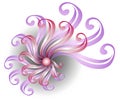 Pink Swirling Ribbon Design Royalty Free Stock Photo