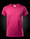 Pink T Shirt Showcase On Black Royalty Free Stock Photo