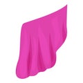 Pink tablecloth draped over the corner of a surface Royalty Free Stock Photo