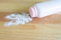 Pink talcum baby powder container