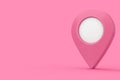 Pink Target Map Poinet Pin in Duotone Style. 3d Rendering