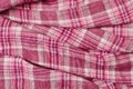 Pink tartan cloth