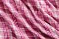Pink tartan cloth
