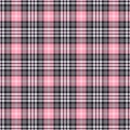 Pink tartan seamless vector patterns. Checkered plaid texture. Geometrical square background for fabric Royalty Free Stock Photo